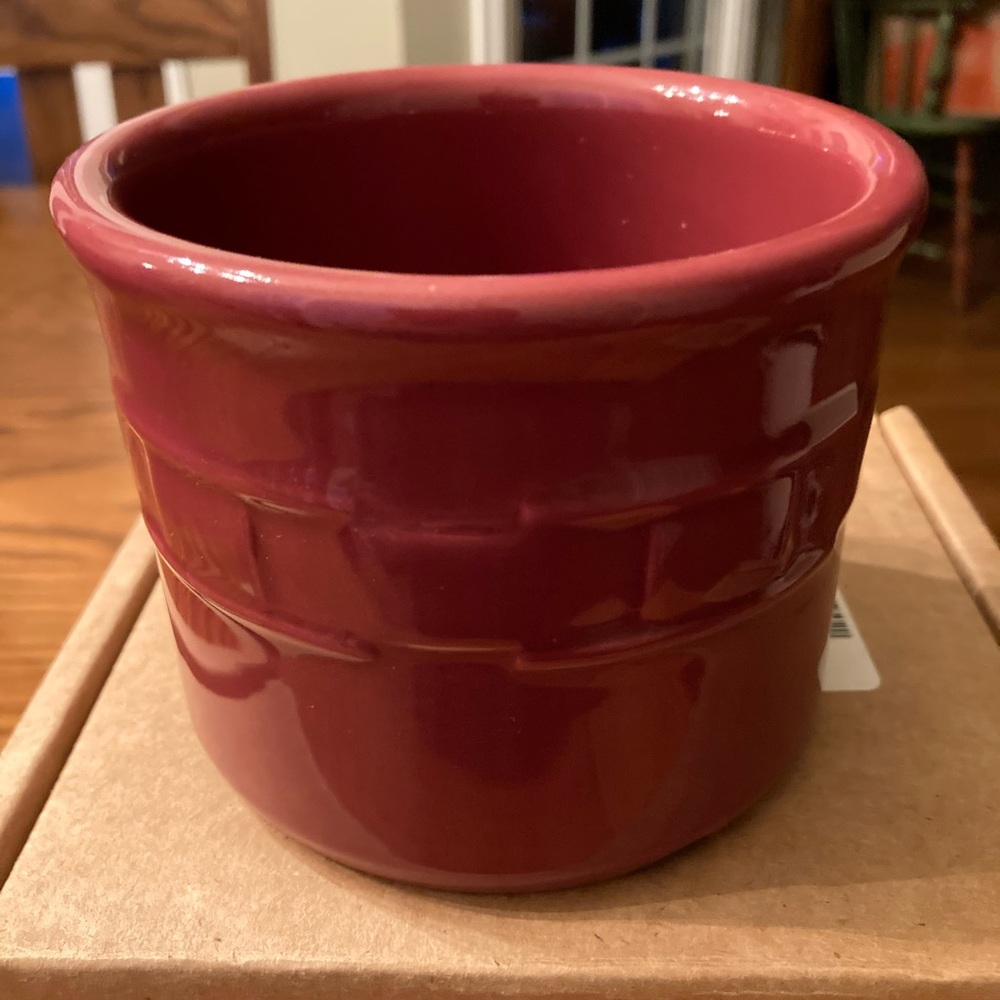 Longaberger Salt Crock - Paprika color
